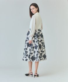 GRACE CONTINENTAL フラワージャガードテーラードレス