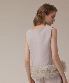 GRACE CONTINENTAL チュールヘムカットトップ