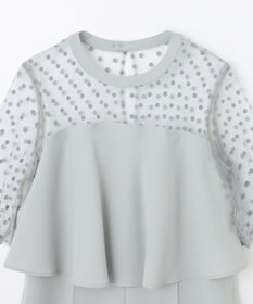 GRACE CONTINENTAL ドットチュールサロペット