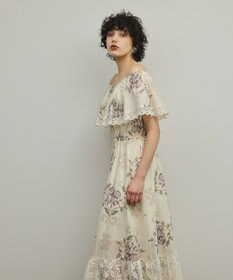 GRACE CONTINENTAL レースコンビクロスステッチワンピース