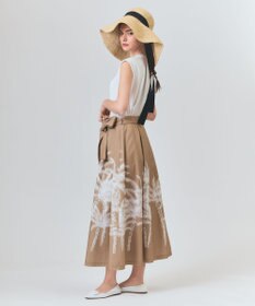 GRACE CONTINENTAL プラージュプリントタックスカート