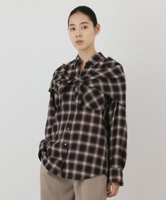GRACE CONTINENTAL ストール付チェックシャツ