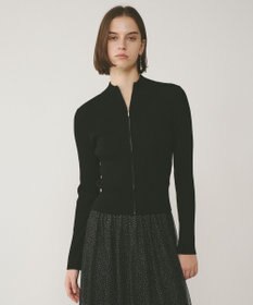 GRACE CONTINENTAL リブニットzipトップ ブラック