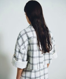 GRACE CONTINENTAL チェックツイードショートジャケット