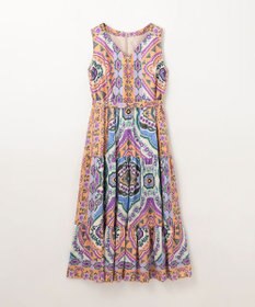 GRACE CONTINENTAL パネルプリントティアードワンピース