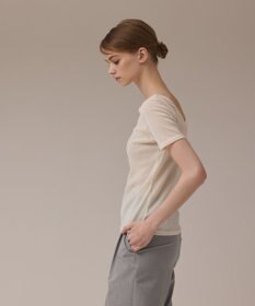 GRACE CONTINENTAL フロッキーチュールカットトップ