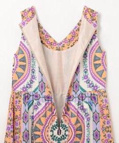 GRACE CONTINENTAL パネルプリントティアードワンピース