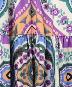 GRACE CONTINENTAL パネルプリントティアードワンピース