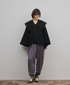 GRACE CONTINENTAL リネンオックスケープジャケット