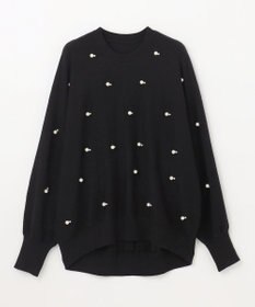 GRACE CONTINENTAL パールドットニットトップ