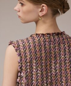 GRACE CONTINENTAL コンパクトツイードベスト