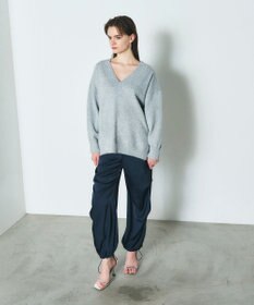 GRACE CONTINENTAL ラメVネックニットトップ