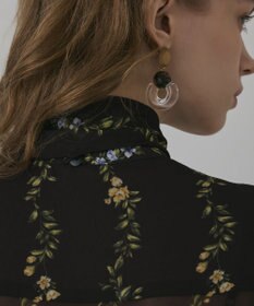 GRACE CONTINENTAL フラワープリントティアードワンピース