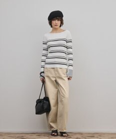 GRACE CONTINENTAL ラメボーダーニットトップ