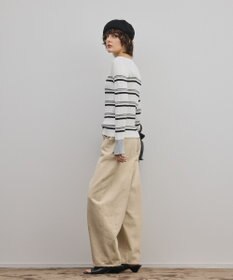 GRACE CONTINENTAL ラメボーダーニットトップ