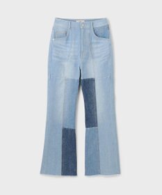 GRACE CONTINENTAL パッチワークデニムパンツ　ブルー GRACE CONTINENTAL パッチワークデニムパンツブルー