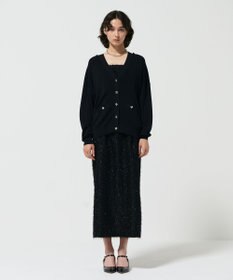 GRACE CONTINENTAL フリンジジャガードタイトスカート