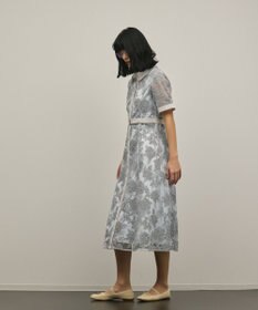 GRACE CONTINENTAL フラワーコード刺繍ワンピース