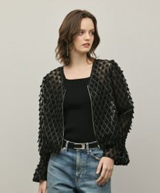 GRACE CONTINENTAL モチーフチュールブラウス