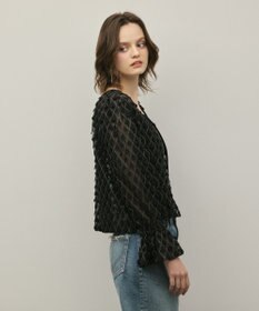 GRACE CONTINENTAL モチーフチュールブラウス