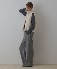 GRACE CONTINENTAL フェイクミンクベスト キナリ