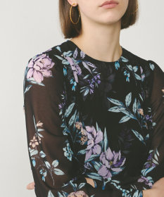 GRACE CONTINENTAL フラワーレイヤーワンピース