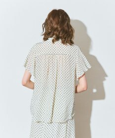 GRACE CONTINENTAL ドットジャガードボウタイブラウス