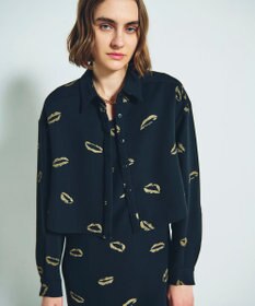 GRACE CONTINENTAL リップモチーフショートシャツ