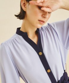 グレースクラス カラーブロックシャツドレス カラーブロックシャツワンピース / GRACE CONTINENTAL | GRACE