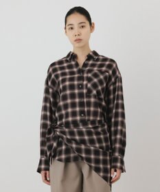 GRACE CONTINENTAL ストール付チェックシャツ