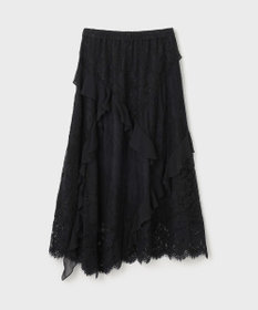 GRACE CONTINENTAL シフォントリミングレーススカート