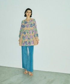 グレースコンチネンタル ローズパターントップ ブラウス 36 総柄 花柄 ティアードローズトップ / GRACE CONTINENTAL | GRACE