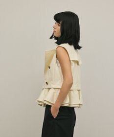 GRACE CONTINENTAL ペプラムトレンチベスト