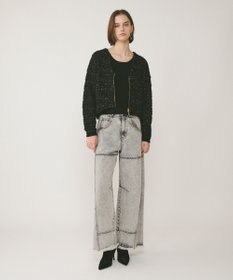 GRACE CONTINENTAL ツイードニットzipカーディガン