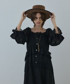 GRACE CONTINENTAL レースコンビカットジャガードワンピース