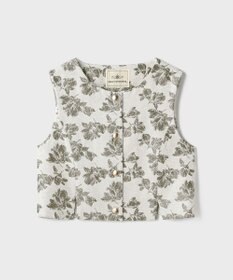 GRACE CONTINENTAL ラメフラワージャガードベスト