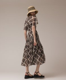 GRACE CONTINENTAL チェックプリントプリーツワンピース