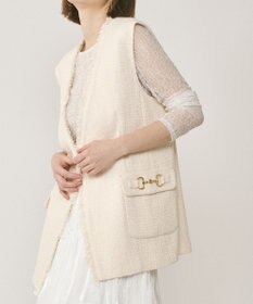 GRACE CONTINENTAL ルーズツイードジレジャケット