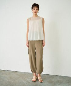 GRACE CONTINENTAL チュールノースリーブ トップ