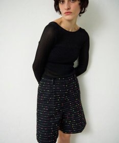 GRACE CONTINENTAL ネオンドットジャガードパンツ