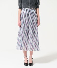 GRACE CONTINENTAL ラメラインプリーツスカート