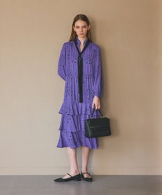 GRACE CONTINENTAL エトワールドレープドレス ブルー