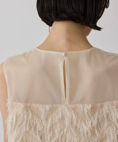 GRACE CONTINENTAL シアーフリンジノースリーブ