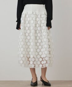 GRACE CONTINENTAL ドットチュールスカート