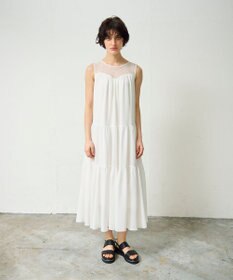 GRACE CONTINENTAL シアードレープマキシ ホワイト