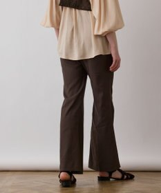 GRACE CONTINENTAL リネンサテンフレアパンツ
