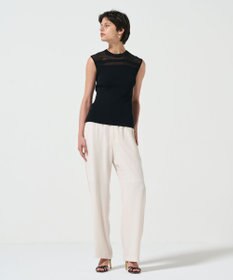 GRACE CONTINENTAL リブシアーニットトップ