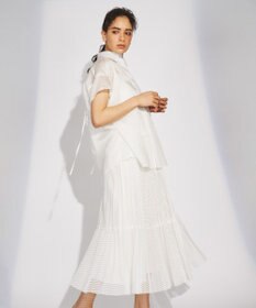 GRACE CONTINENTAL ストライプチュールスカート