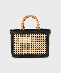 GRACE CONTINENTAL Caterina bertini  バンブーカゴバック ブラック