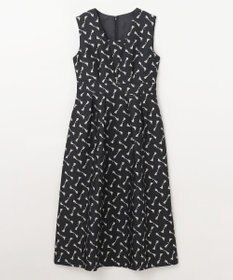 GRACE CONTINENTAL リボンジャガードワンピース